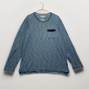 Y2K Tony Hawk Mens Large Blue Long Sleeve Shirt Knit Striped Pullover Skater